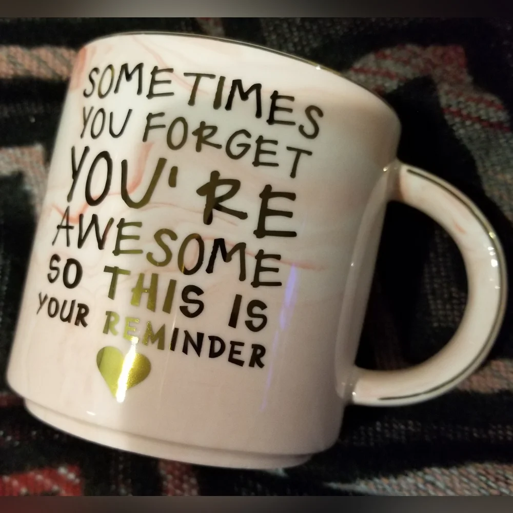 Inspirational Cup, Cat Spoon & Journal Set: Sometimes You Forget You're Awes…